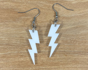 Acrylic Lightning Bolt Earrings