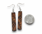 Load image into Gallery viewer, Koa Engraved Earrings (short)
