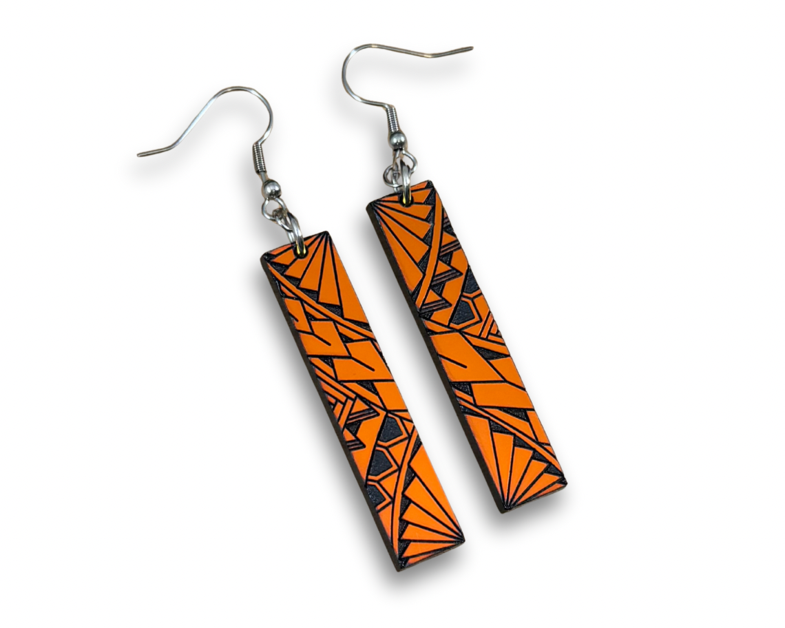 Acrylic Solar Flare Iridescent Earrings