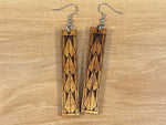 Load image into Gallery viewer, Engraved Koa Maka Ihe Earrings
