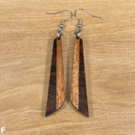 Load image into Gallery viewer, Acrylic and Koa Wood Earrings Mocha Pearl
