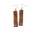 Load image into Gallery viewer, Engraved Kamani Wood Earrings
