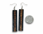 Load image into Gallery viewer, Koa wood and Acrylic Maka Ihe Earrings
