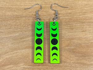 Acrylic Moon Phase Earrings (short)