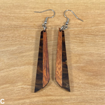 Load image into Gallery viewer, Acrylic and Koa Wood Earrings Mocha Pearl
