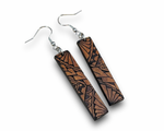 Load image into Gallery viewer, Koa Engraved Earrings (short)
