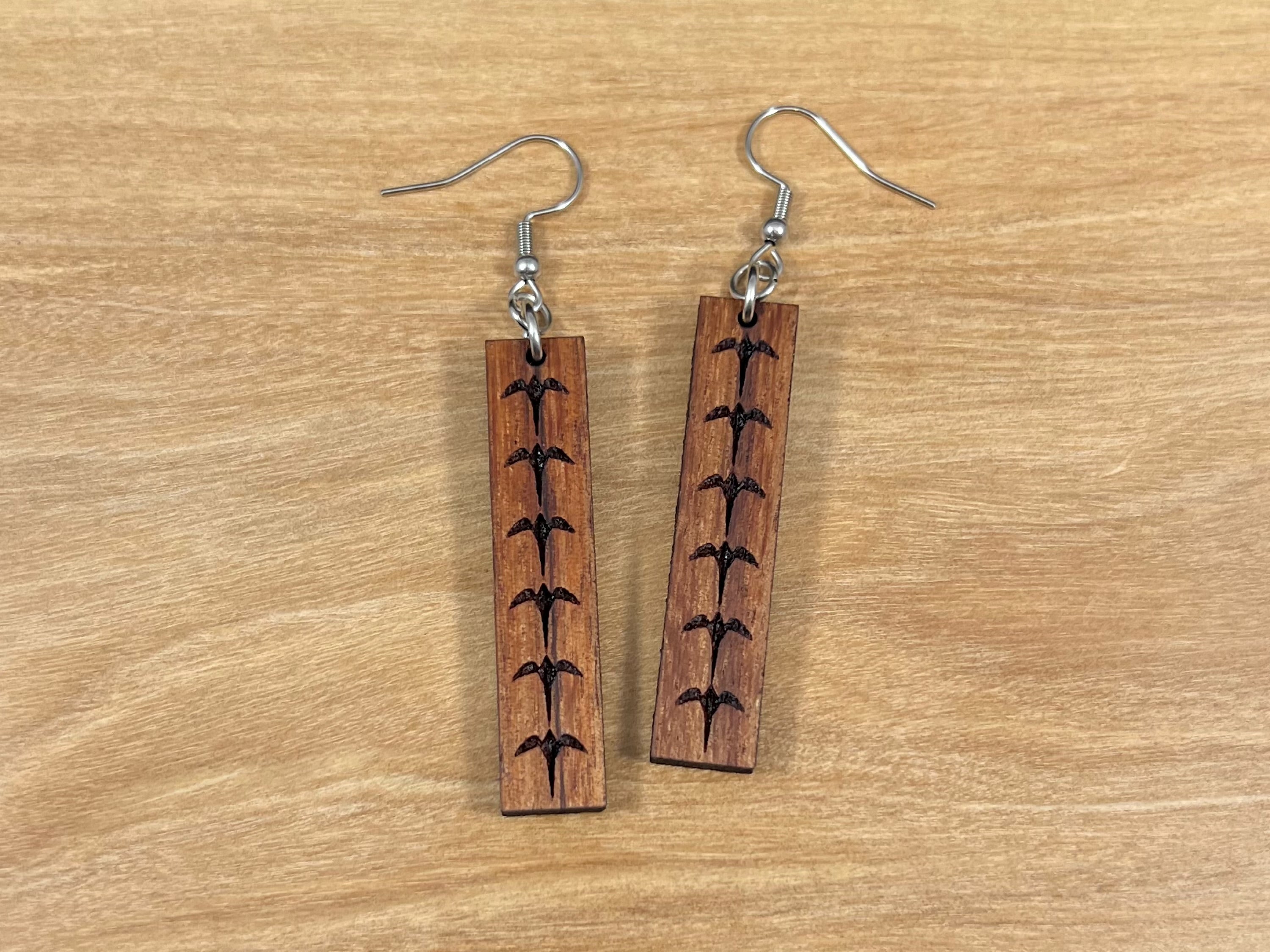 Koa Iwa Earrings (short)