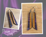 Load image into Gallery viewer, Acrylic and Koa Wood Earrings Passion Potion Pearl
