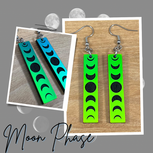 Acrylic Moon Phase Earrings (short)