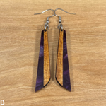 Load image into Gallery viewer, Acrylic and Koa Wood Earrings Passion Potion Pearl
