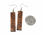 Load image into Gallery viewer, Engraved Kamani Wood Earrings
