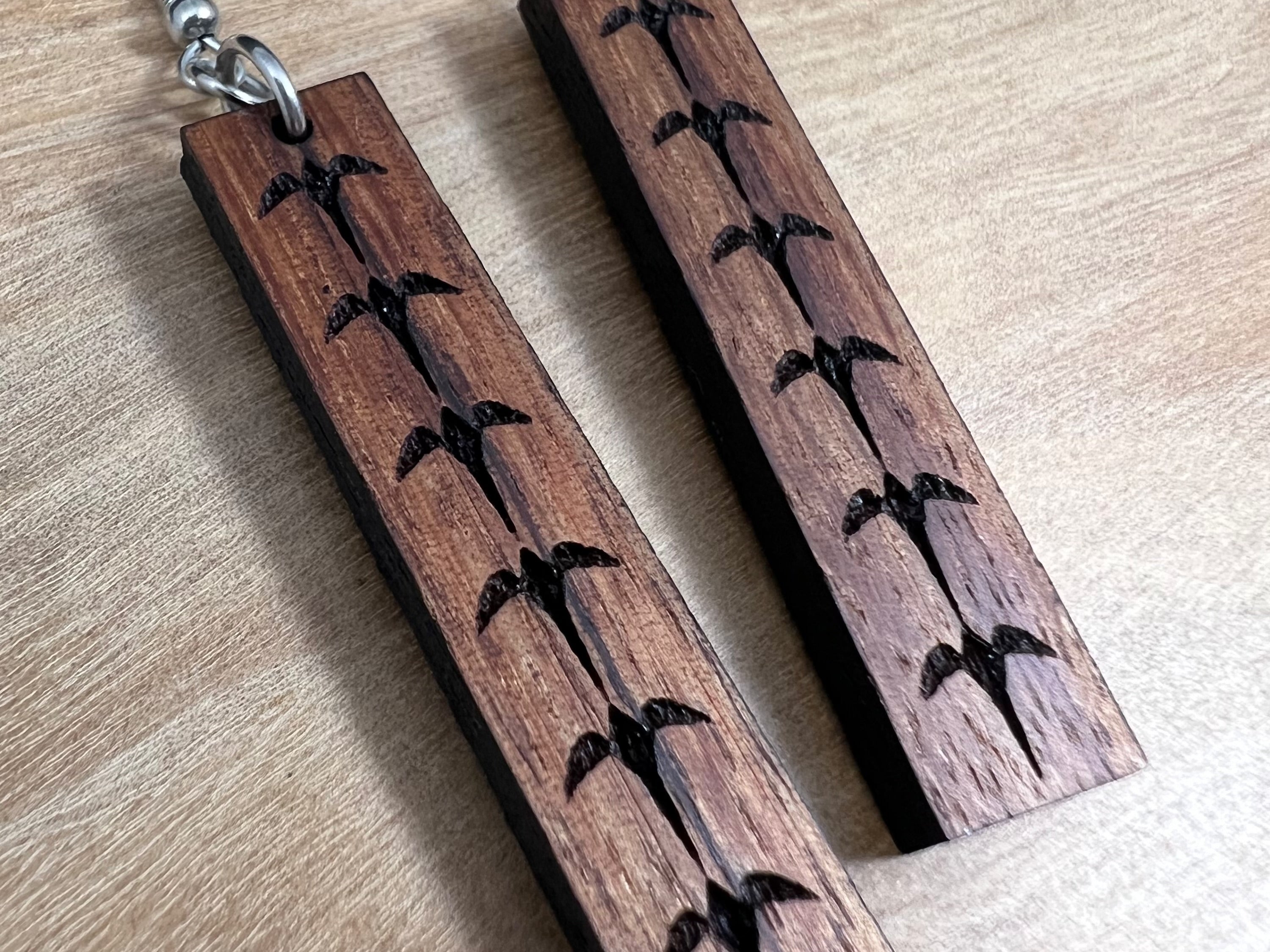 Koa Iwa Earrings (short)