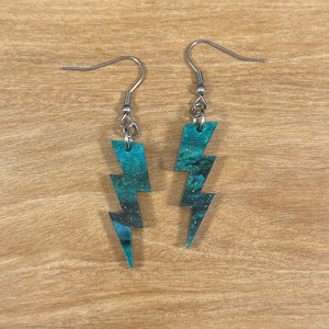 Acrylic Lightning Bolt Earrings