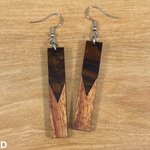 Load image into Gallery viewer, Acrylic and Koa Wood Earrings Mocha Pearl
