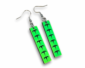 Acrylic Peacock Iridescent Earrings