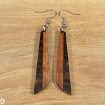 Load image into Gallery viewer, Acrylic and Koa Wood Earrings Mocha Pearl
