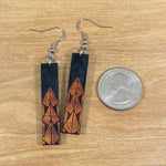 Load image into Gallery viewer, Koa wood and Acrylic Maka Ihe Earrings
