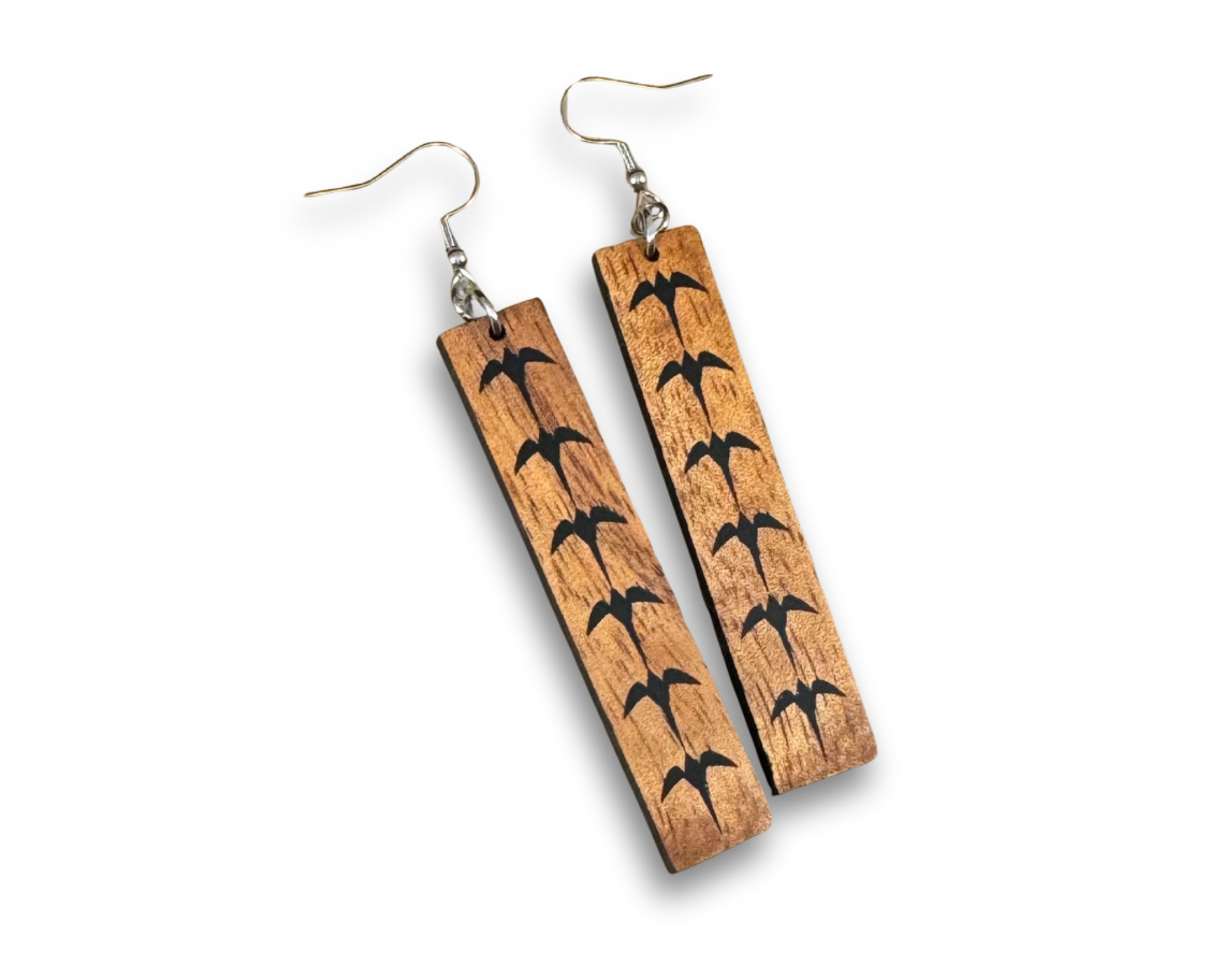 Koa Iwa Earrings