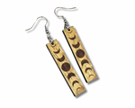 Load image into Gallery viewer, Koa Moon Phase Earrings (short)
