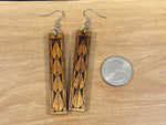 Load image into Gallery viewer, Engraved Koa Maka Ihe Earrings
