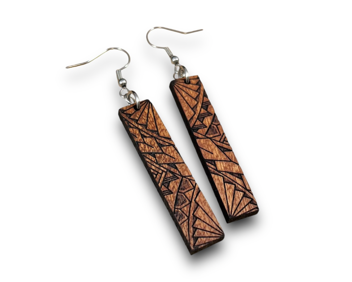 Kamani Engraved Earrings (short)