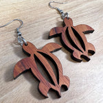 Load image into Gallery viewer, Koa Honu Earrings (medium)
