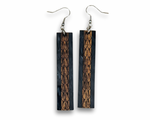 Load image into Gallery viewer, Koa wood and Acrylic Maka Ihe Earrings
