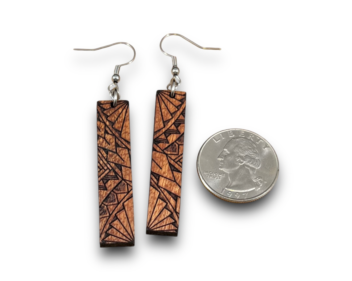 Kamani Engraved Earrings (short)