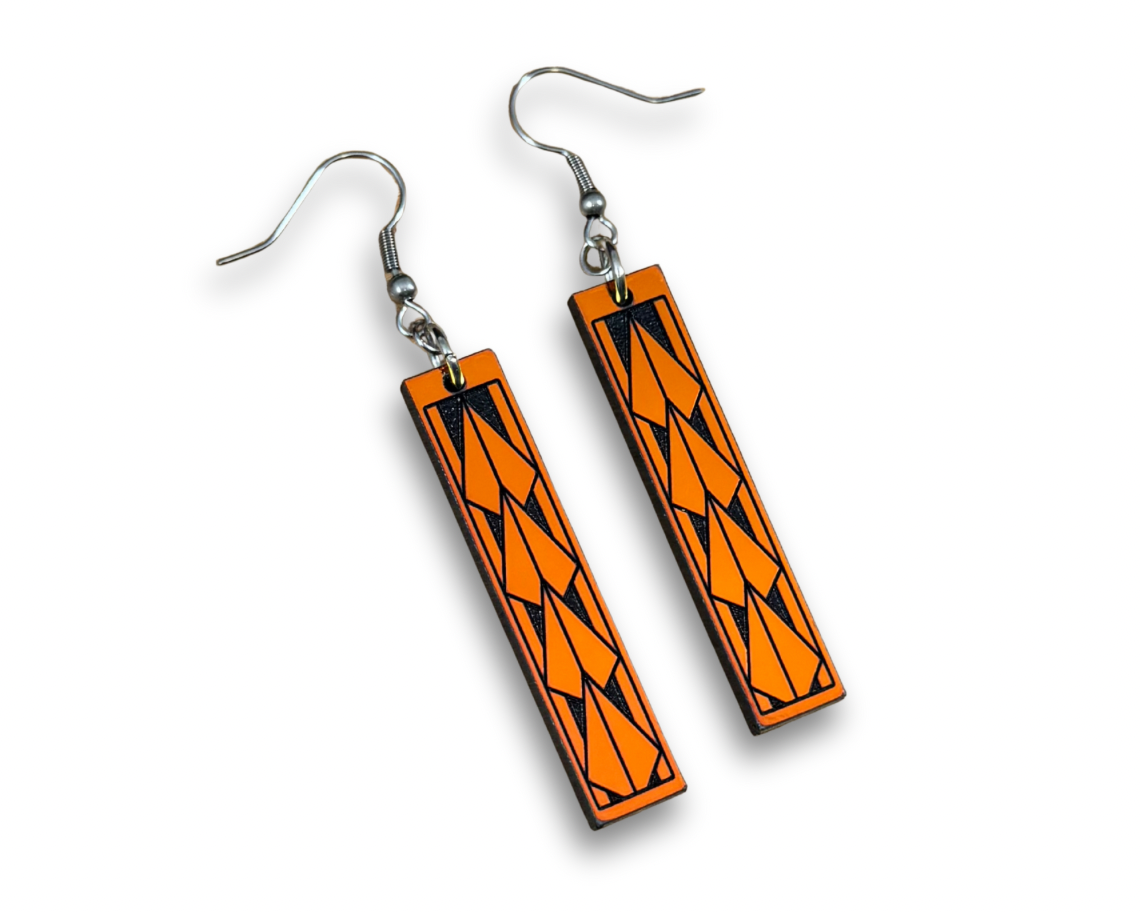 Acrylic Solar Flare Iridescent Earrings