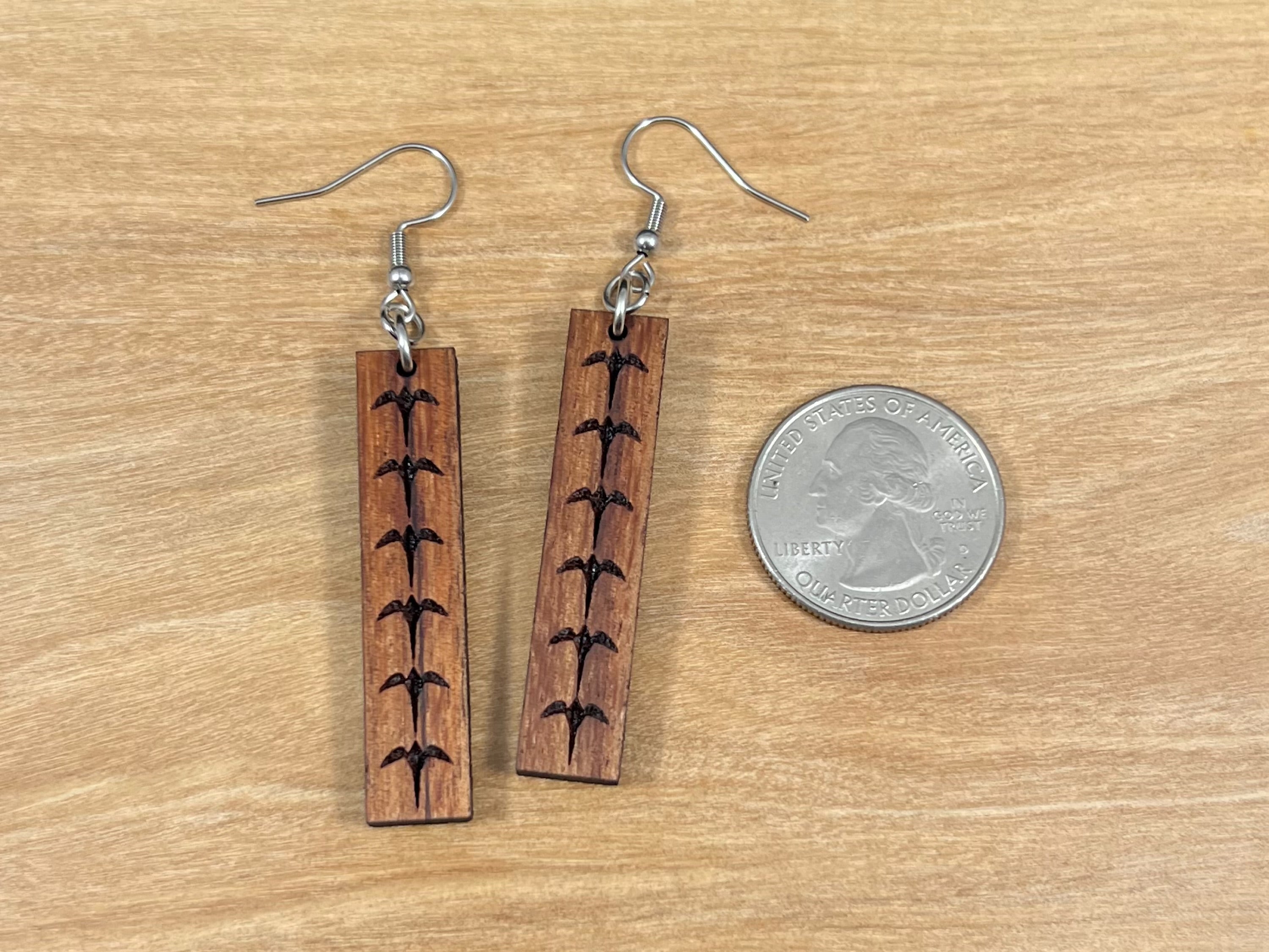 Koa Iwa Earrings (short)