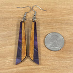 Load image into Gallery viewer, Acrylic and Koa Wood Earrings Passion Potion Pearl
