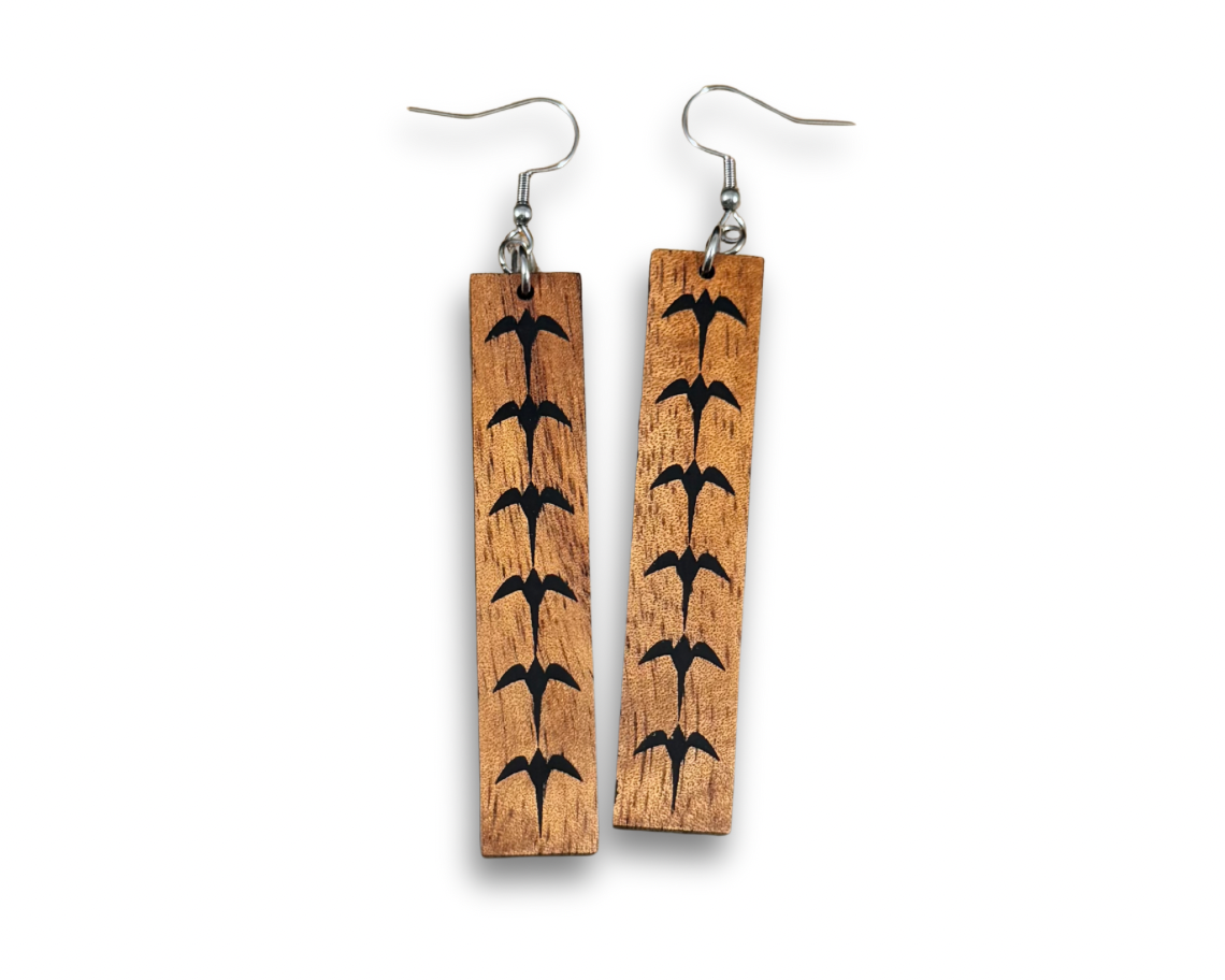 Koa Iwa Earrings