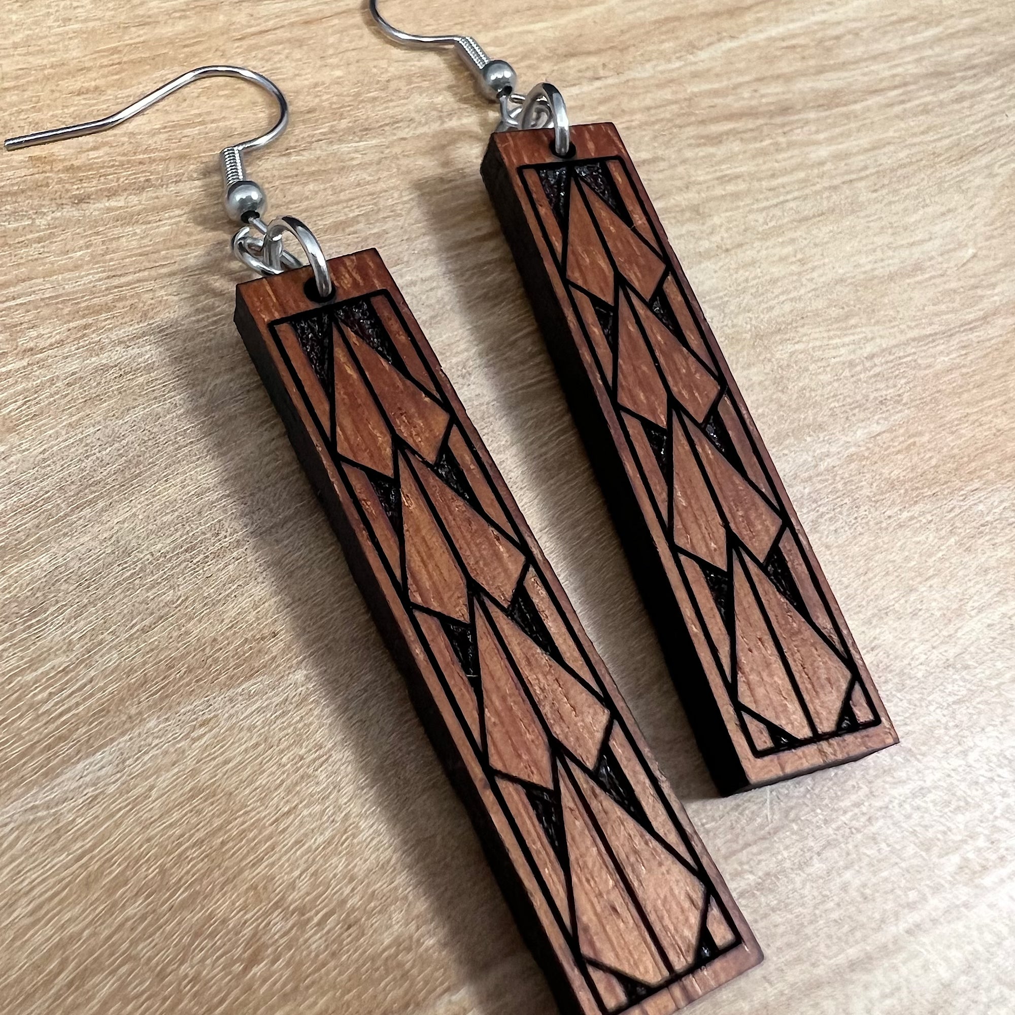 Koa Maka Ihe Earrings (short)