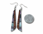 画像をギャラリービューアに読み込む, Acrylic and Koa Wood Earrings Enchanted Garden

