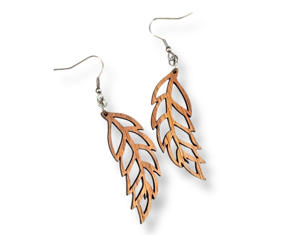 Koa Leaf Earrings
