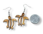 Load image into Gallery viewer, Koa Honu Earrings (medium)
