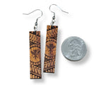 Load image into Gallery viewer, Koa Engraved Earrings (short)
