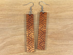 Load image into Gallery viewer, Engraved Koa Fish scale Earrings
