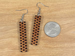 Load image into Gallery viewer, Engraved Koa Fish Scale Earrings (short)
