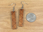 Load image into Gallery viewer, Koa Lauhala Earrings (short)
