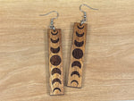 Load image into Gallery viewer, Koa Moon Phase Earrings
