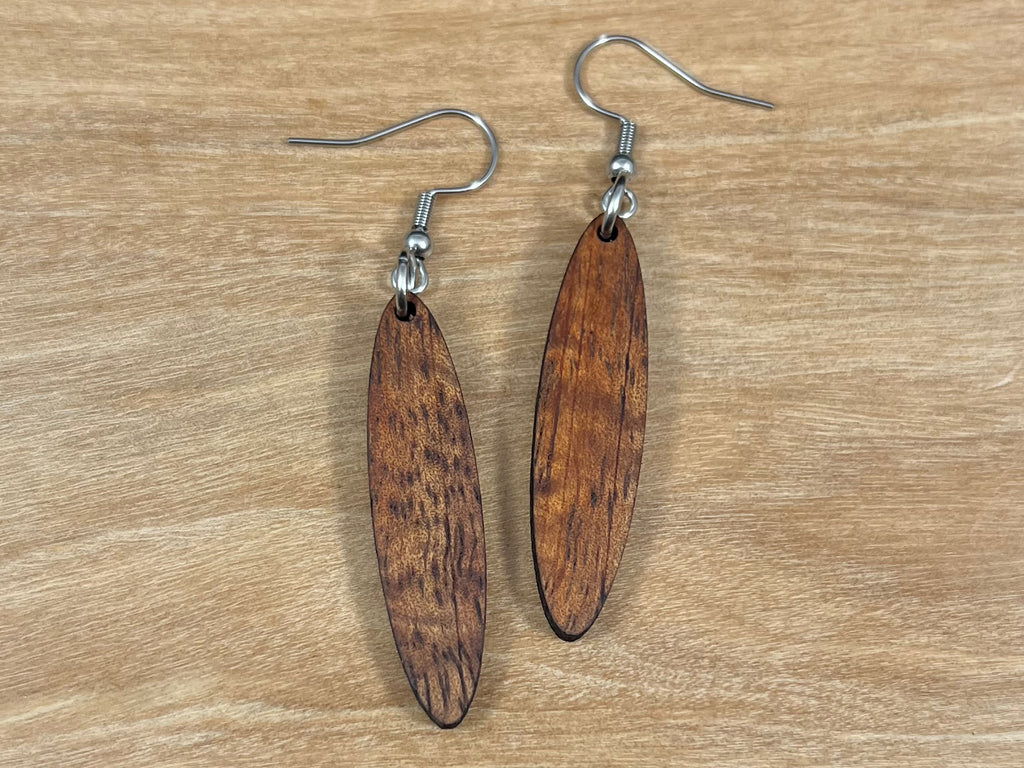 Koa wood sales stud earrings