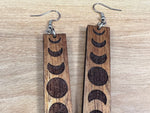 Load image into Gallery viewer, Koa Moon Phase Earrings
