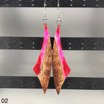 Load image into Gallery viewer, Handmade Koa and Resin Earrings
