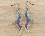 Load image into Gallery viewer, Rainbow Iridescent Acrylic Iwa Earrings
