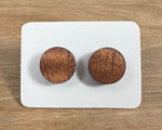 Load image into Gallery viewer, Koa round stud earrings 10mm
