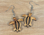 Load image into Gallery viewer, Koa Honu Earrings (small)
