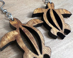 Load image into Gallery viewer, Koa Honu Earrings (small)
