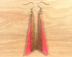 Handmade Koa and Resin Earrings