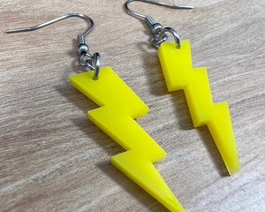 Acrylic Lightning Bolt Earrings